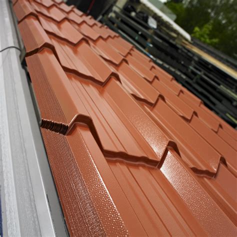 metal roof sheets tile effect|metal roofing clay tile look.